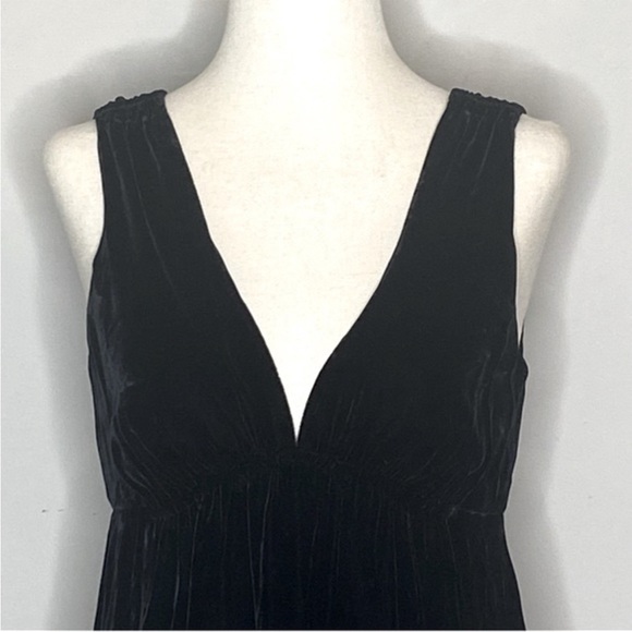 Vince Black Velvet Silk Blend Dress Size Large - Picture 4 of 9